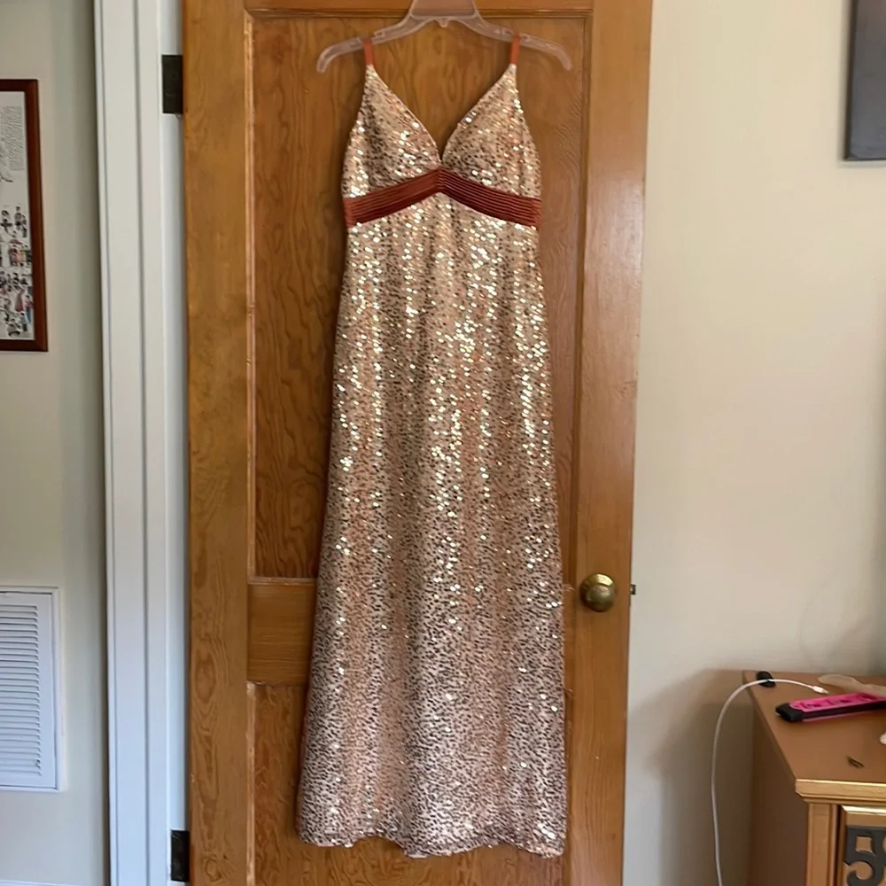 Long, sequin Autumn-colored gown! - Picture 1 of 5